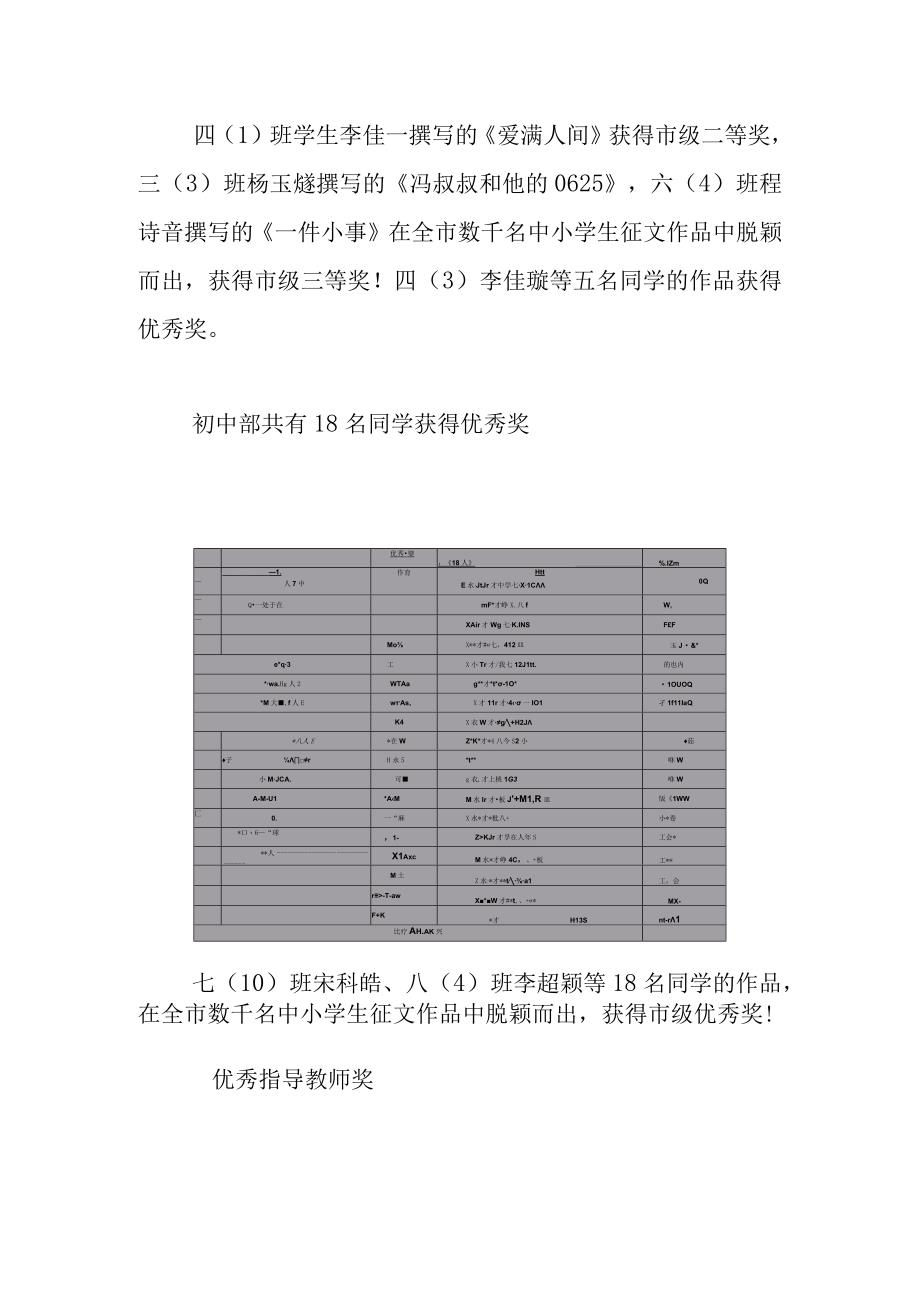 泗水育才学校中小学生慈善征文比赛获奖公众号.docx_第2页