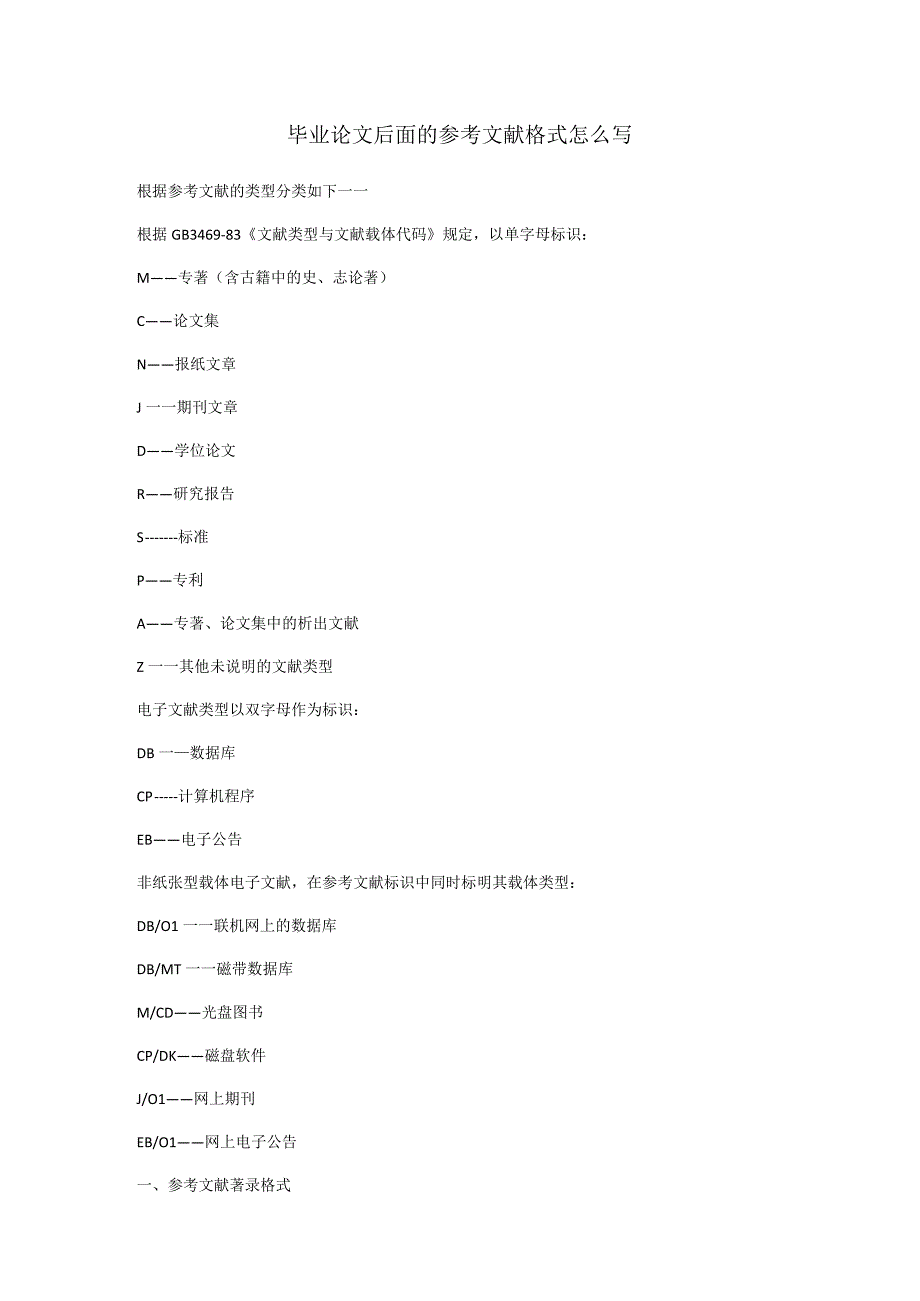 毕业论文后面的参考文献格式怎么写.docx_第1页