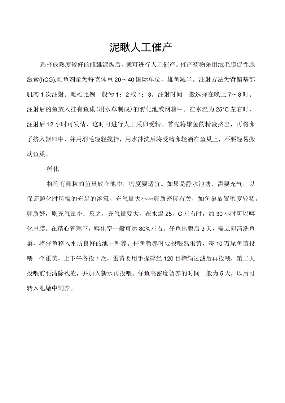 泥鳅人工催产.docx_第1页