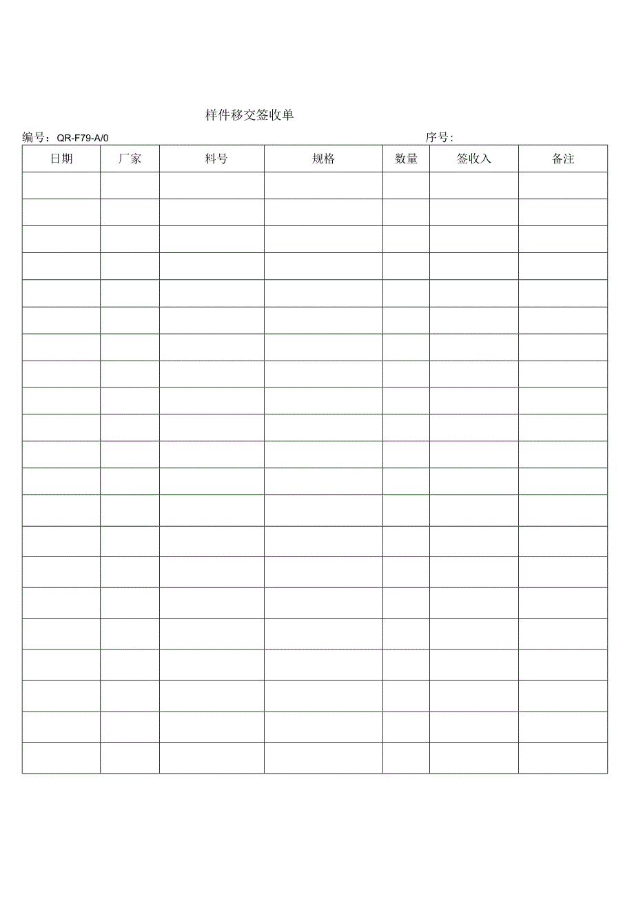 样件移交签收单.docx_第1页