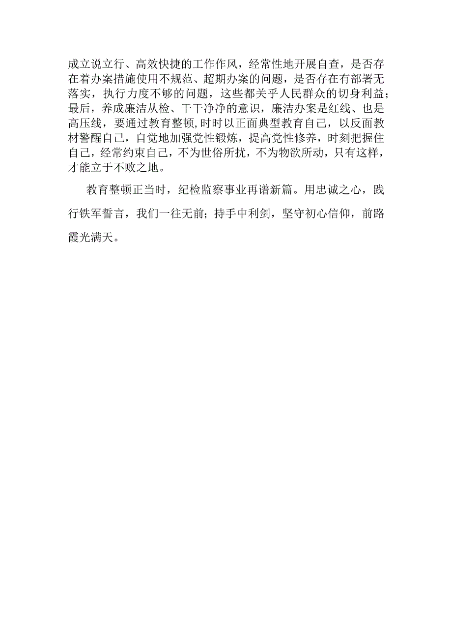 某纪检监察干部在纪检监察干部队伍教育整顿交流研讨会上的发言材料.docx_第3页