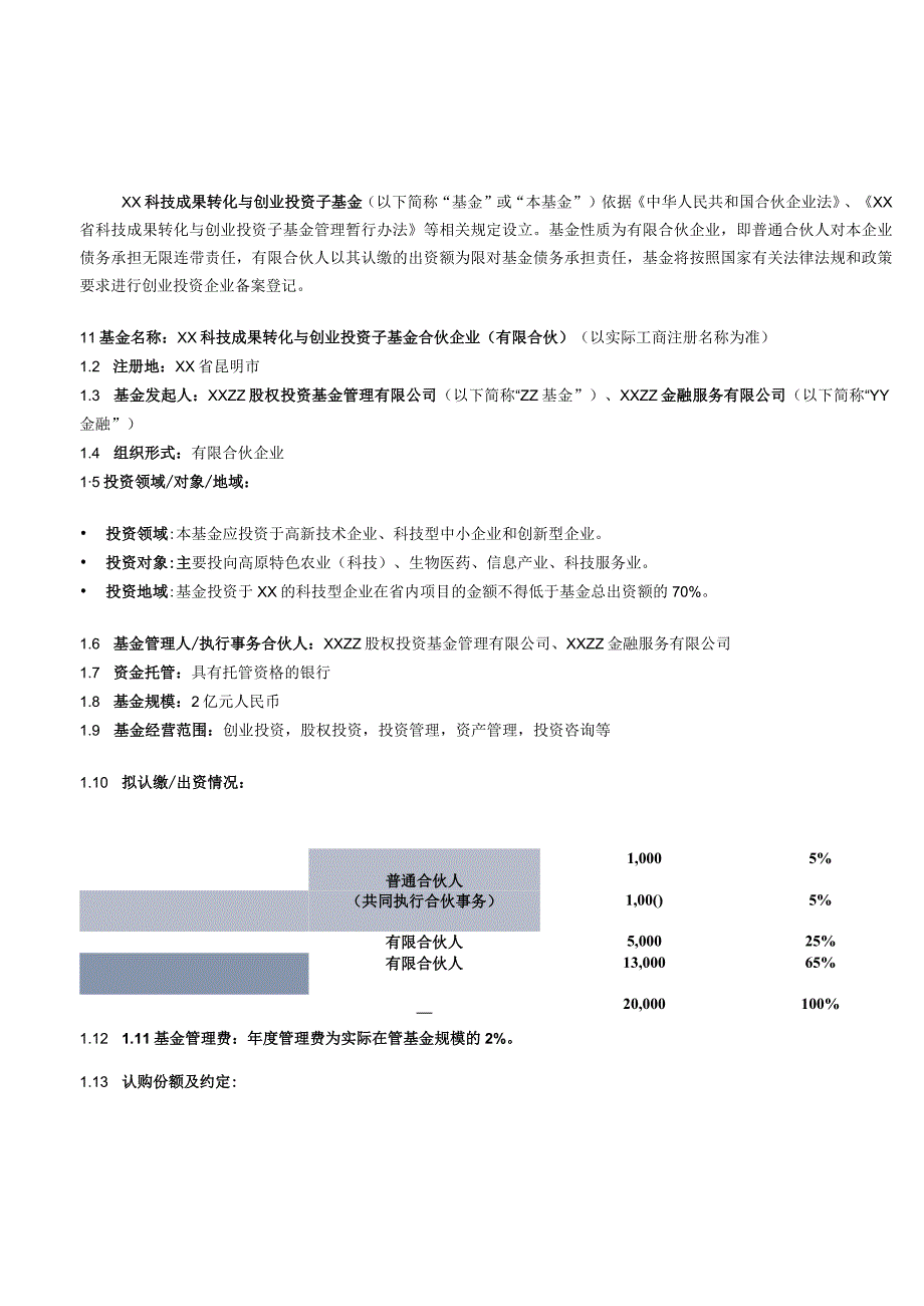 某科技成果转化子基金设立方案模板.docx_第3页