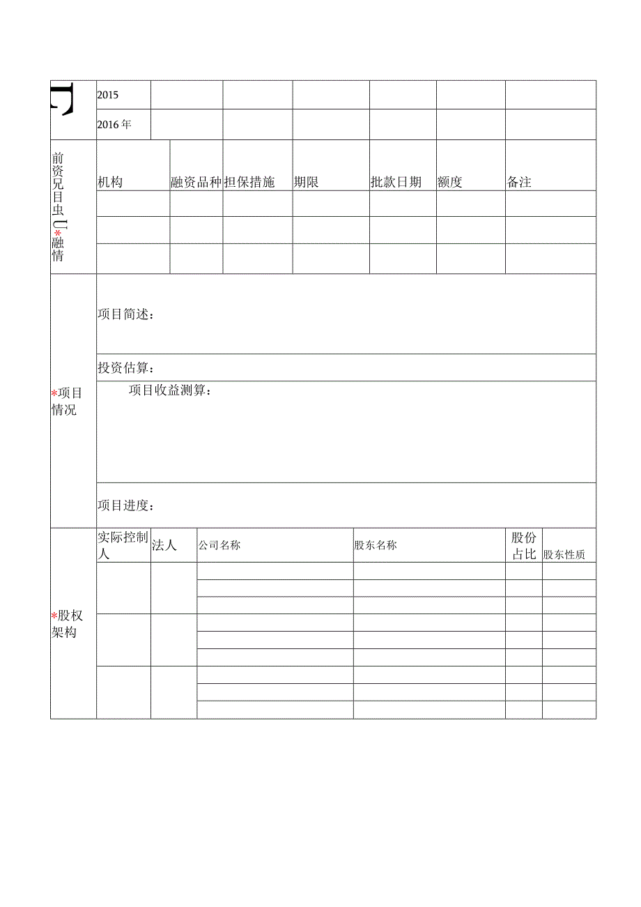 某机构项目融资信息表模板.docx_第2页