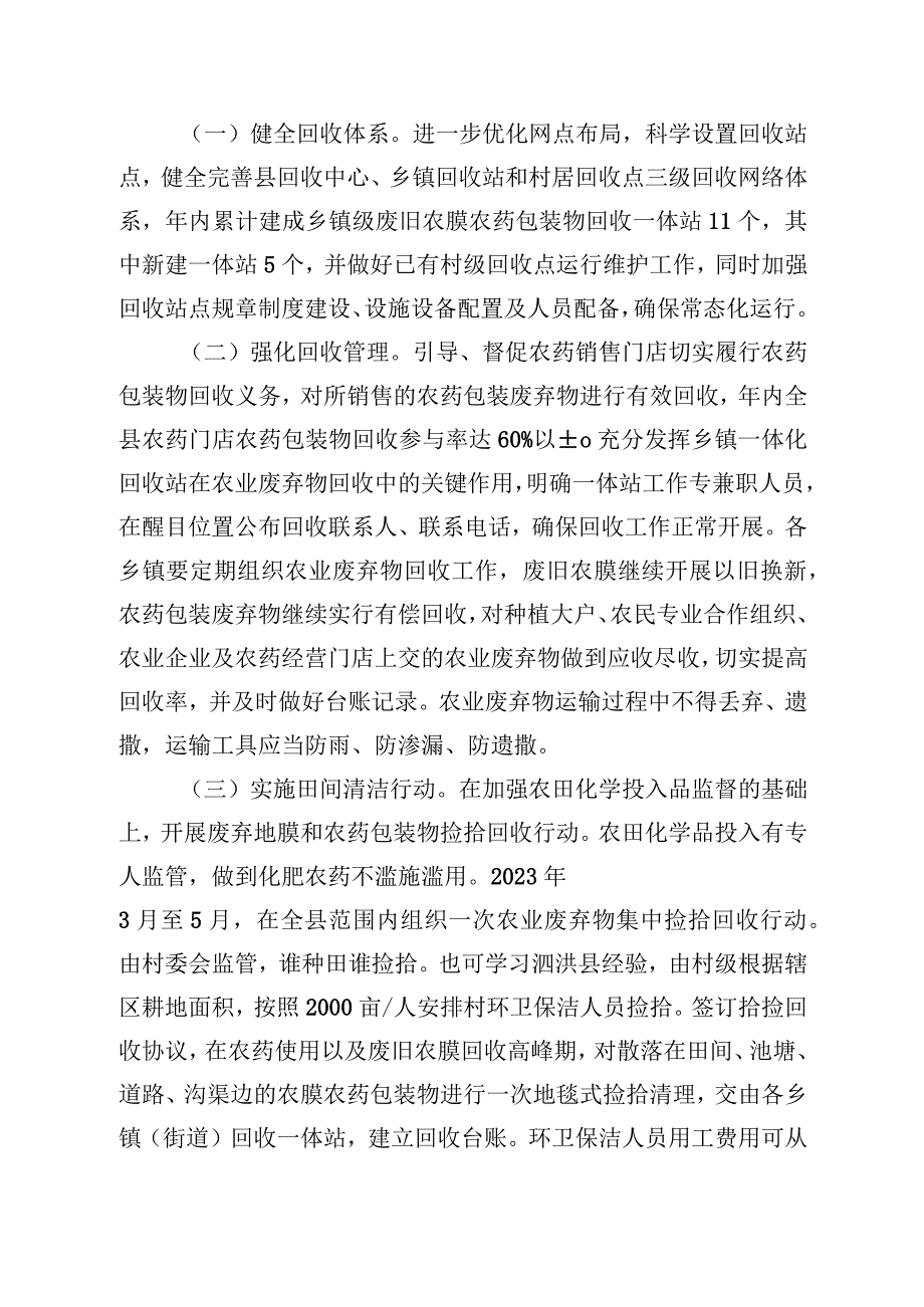 泗阳县2023年农业废弃物回收处置工作方案.docx_第2页