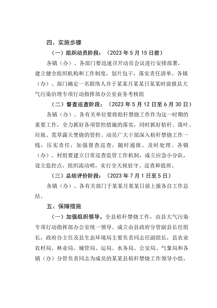 某某县2023年夏季秸秆禁烧工作方案.docx_第3页