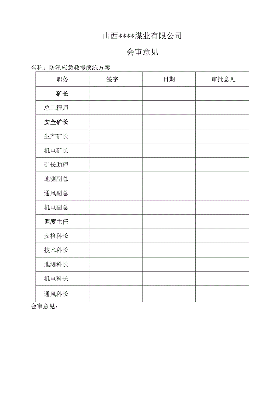 煤矿2023年煤矿防汛应急演练方案模板.docx_第2页