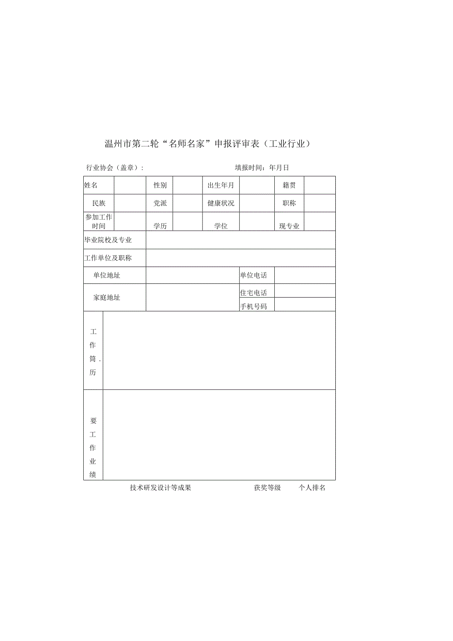 温州市第二轮“名师名家”申报评审表工业行业.docx_第2页