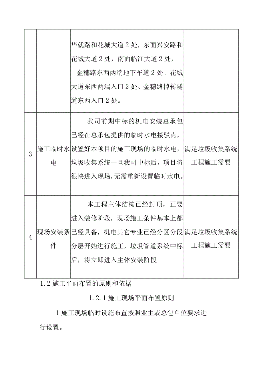 生活垃圾收集系统设备及管道安装施工总平面布置及施工道路平面图方案.docx_第2页