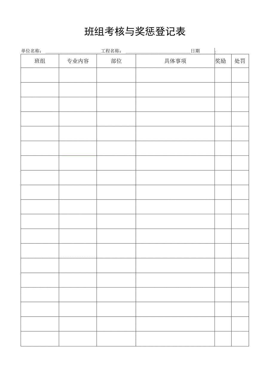 班组考核与奖惩登记表.docx_第1页