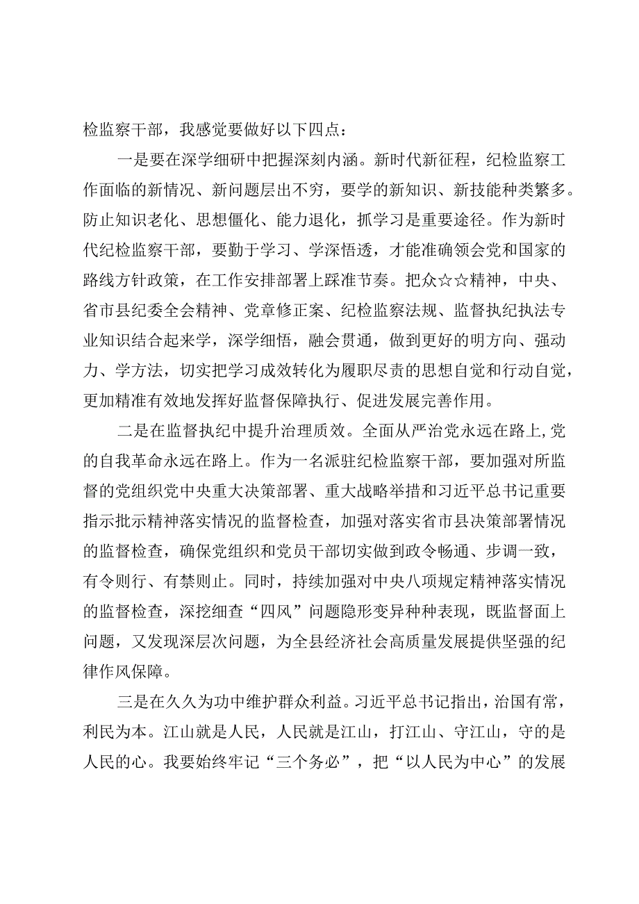 牢记领袖嘱托永葆铁军本色纪检监察干部心得体会研讨发言4篇.docx_第2页