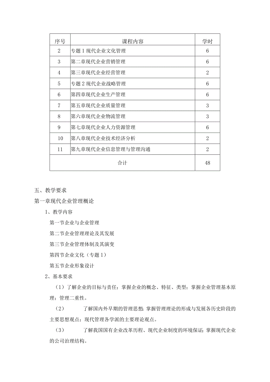 现代企业管理教学大纲.docx_第2页