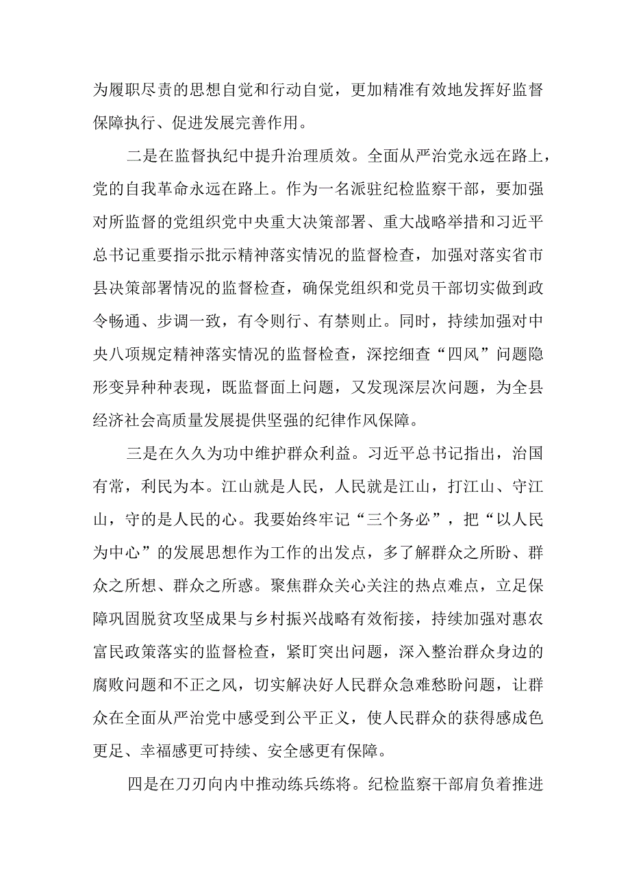 牢记领袖嘱托永葆铁军本色纪检监察干部心得体会及研讨发言检监察干部队伍教育整顿.docx_第2页