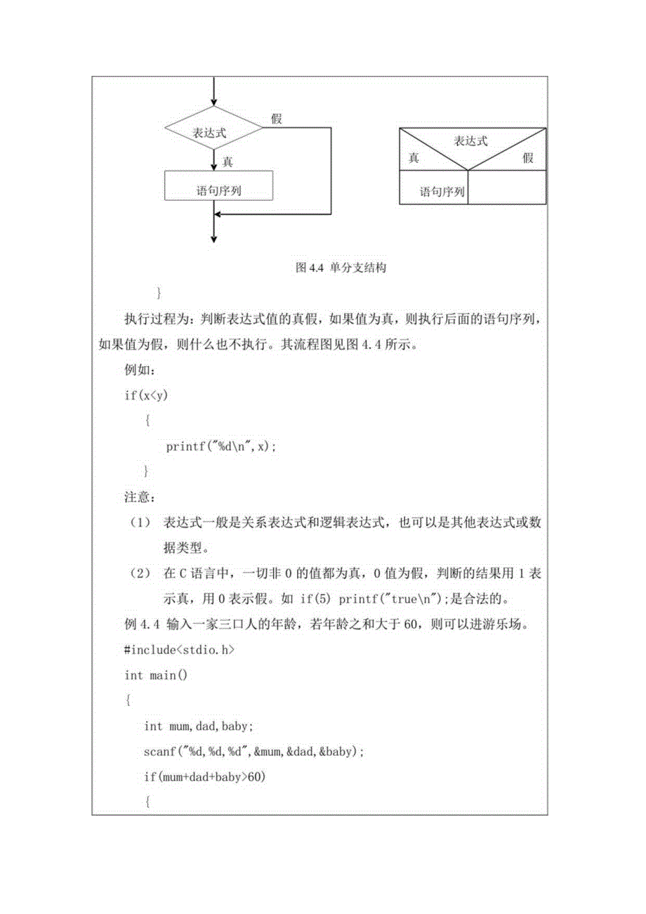 程序设计基础教案102课时——选择结构单分支结构和双分支.docx_第3页