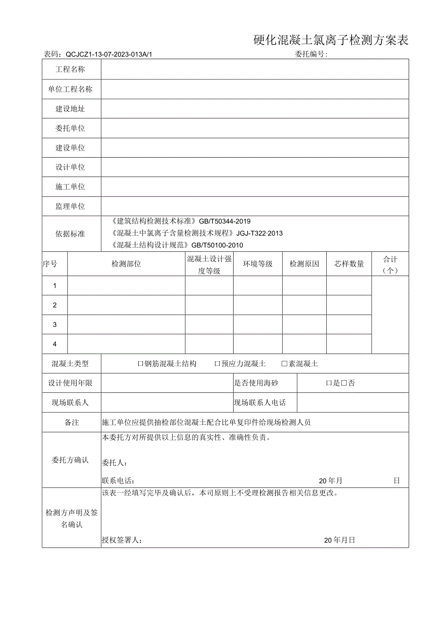 硬化混凝土氯离子检测方案表.docx_第1页