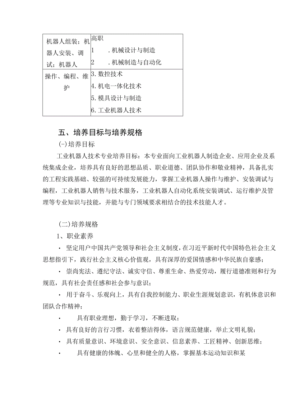 福建经贸学校《工业机器人技术应用》专业2022级人才培养方案.docx_第2页