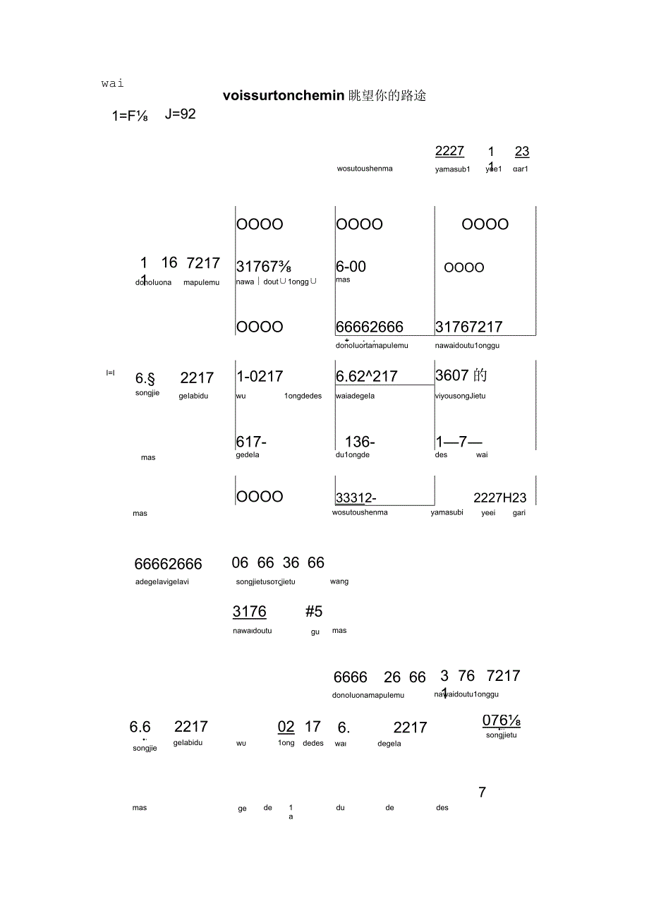 眺望你的路途合唱谱.docx_第1页