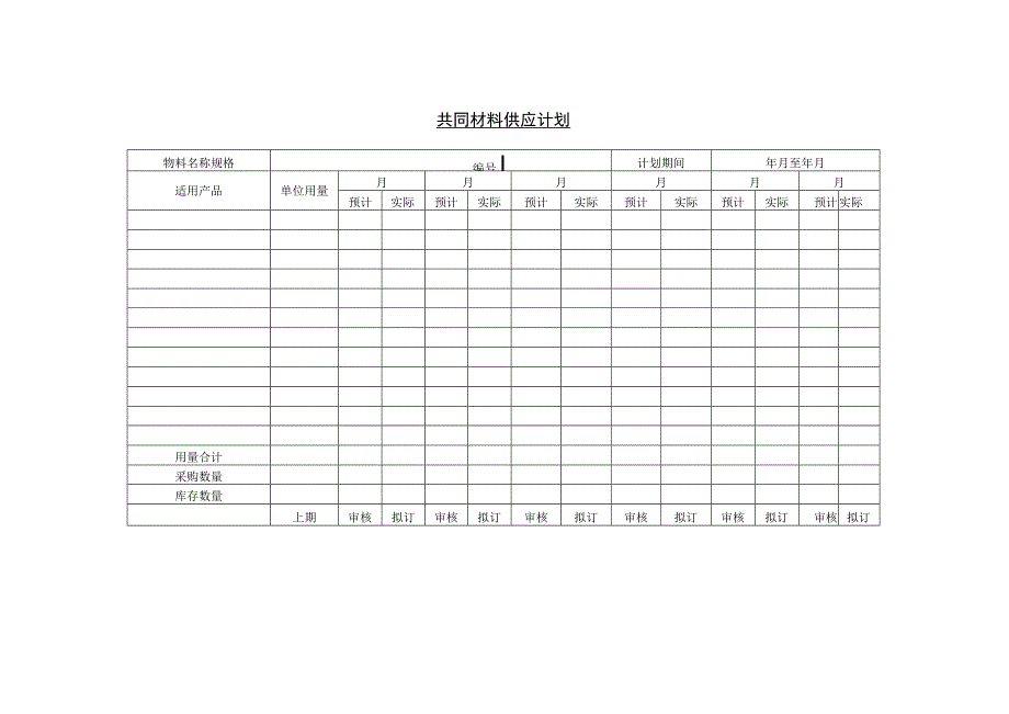 精品请购物品登记单及共同材料供应计划.docx_第3页