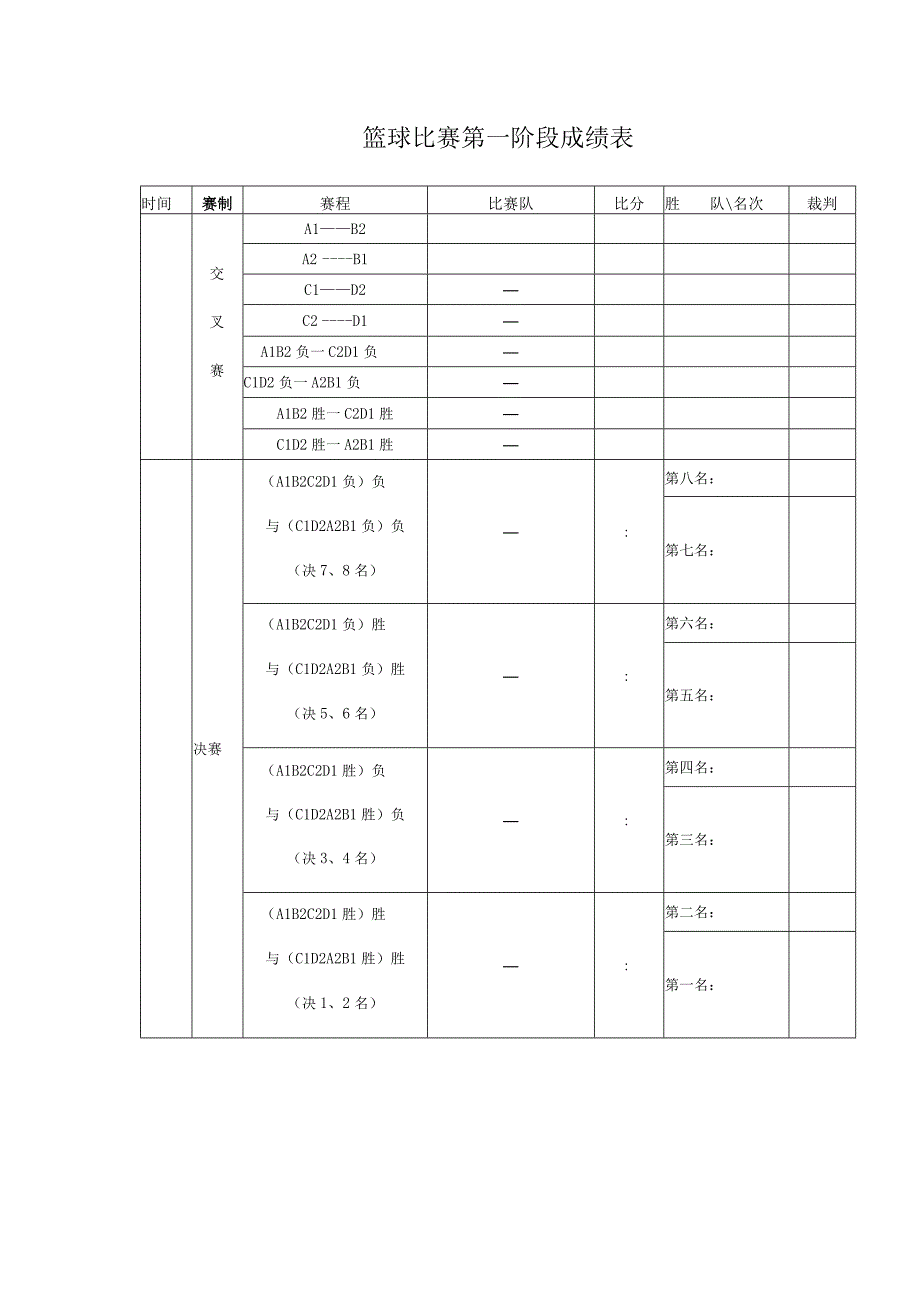 篮球比赛阶段成绩表.docx_第1页