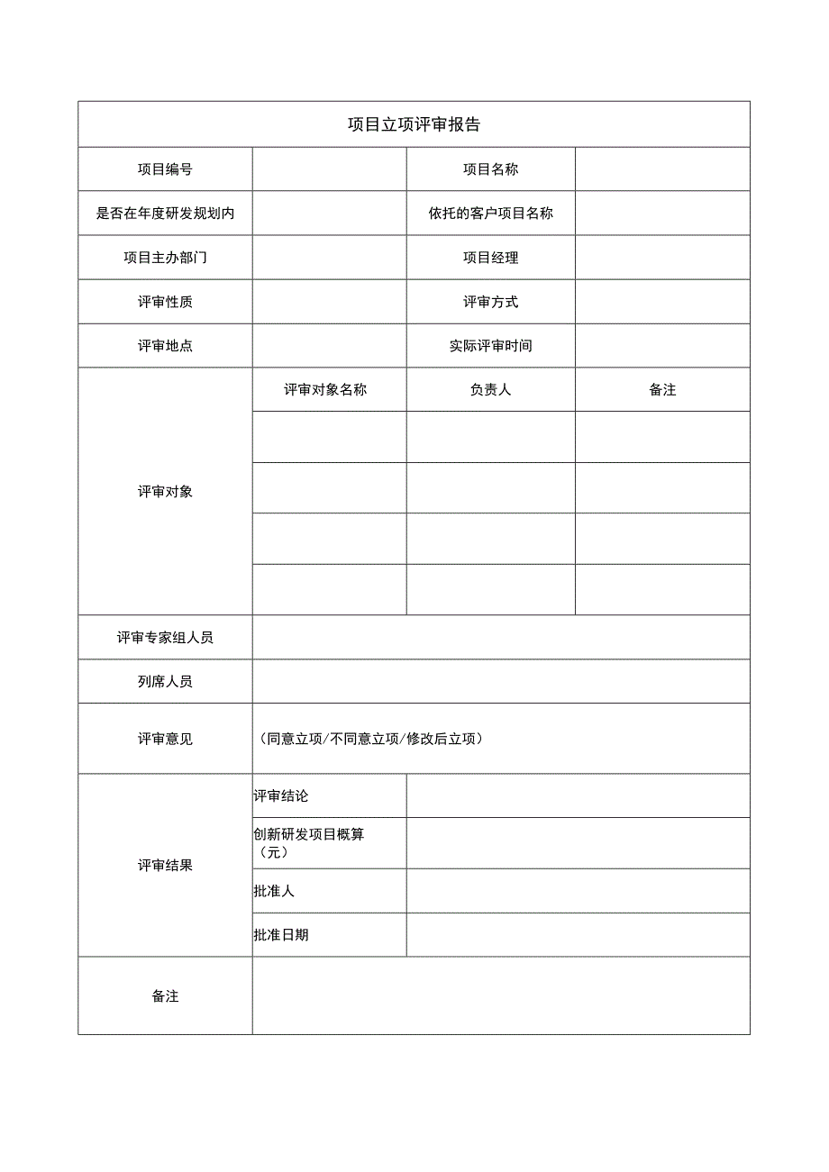 立项评审报告模板.docx_第1页