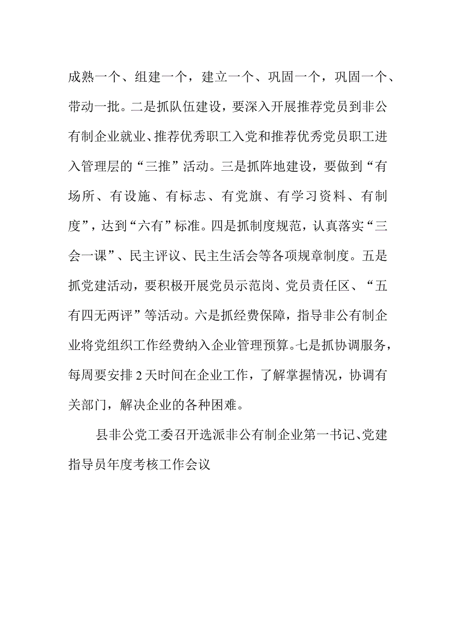 县召开非公企业第一书记和党建指导员培训会会议纪要.docx_第2页