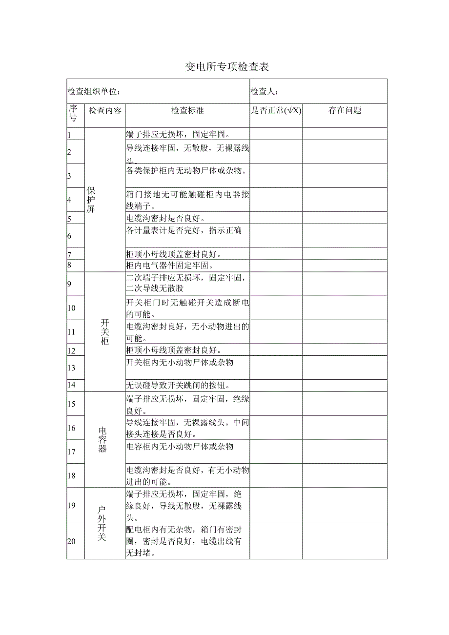 变电站专项检查表.docx_第1页