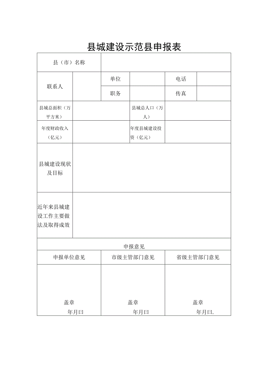 县城建设示范县申报表.docx_第1页