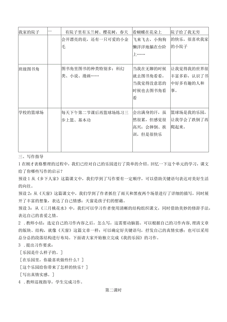 统编教材四年级下册习作《我的乐园》名师教案设计含范文（八篇）.docx_第2页