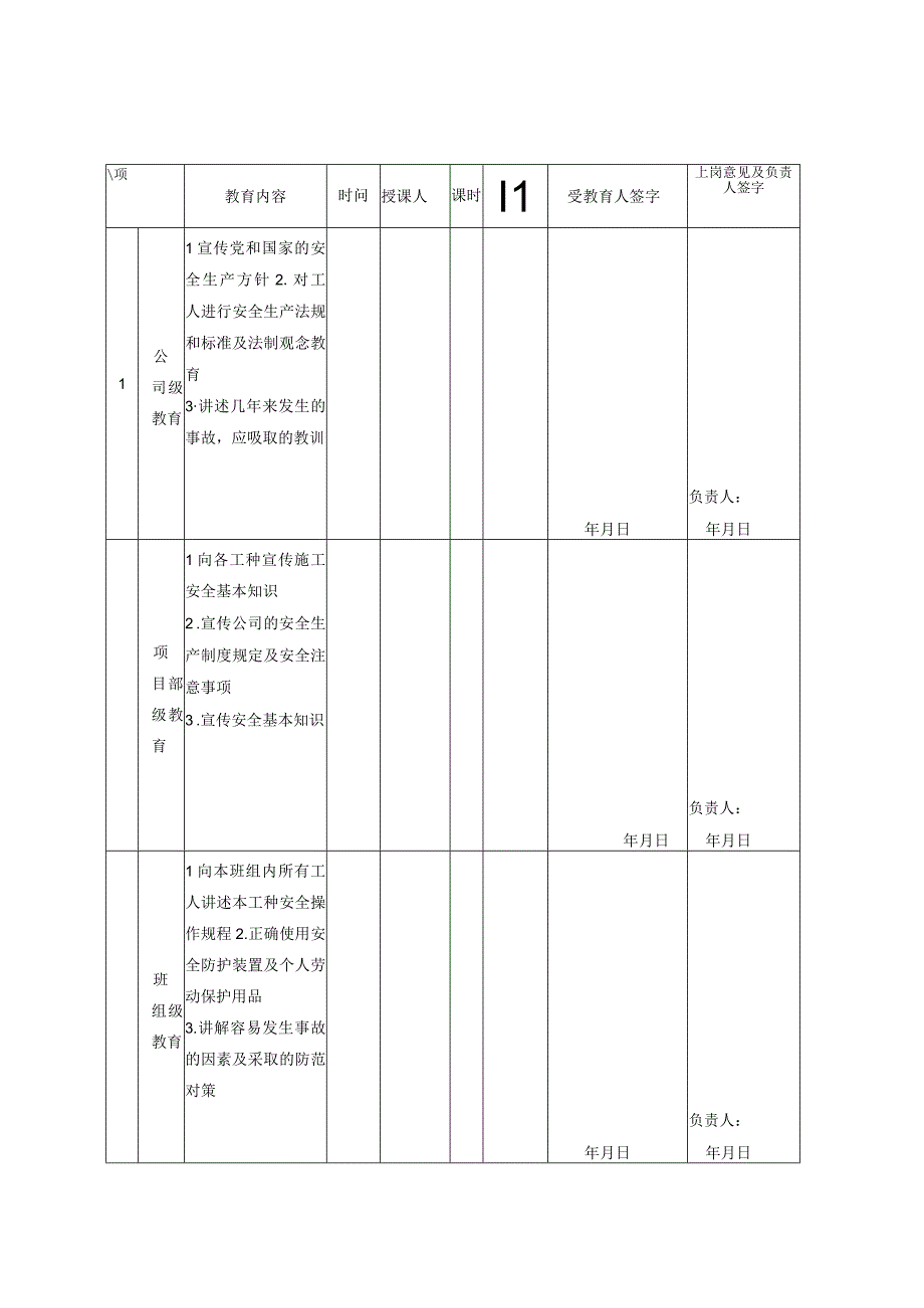 职工安全教育档案资料.docx_第3页