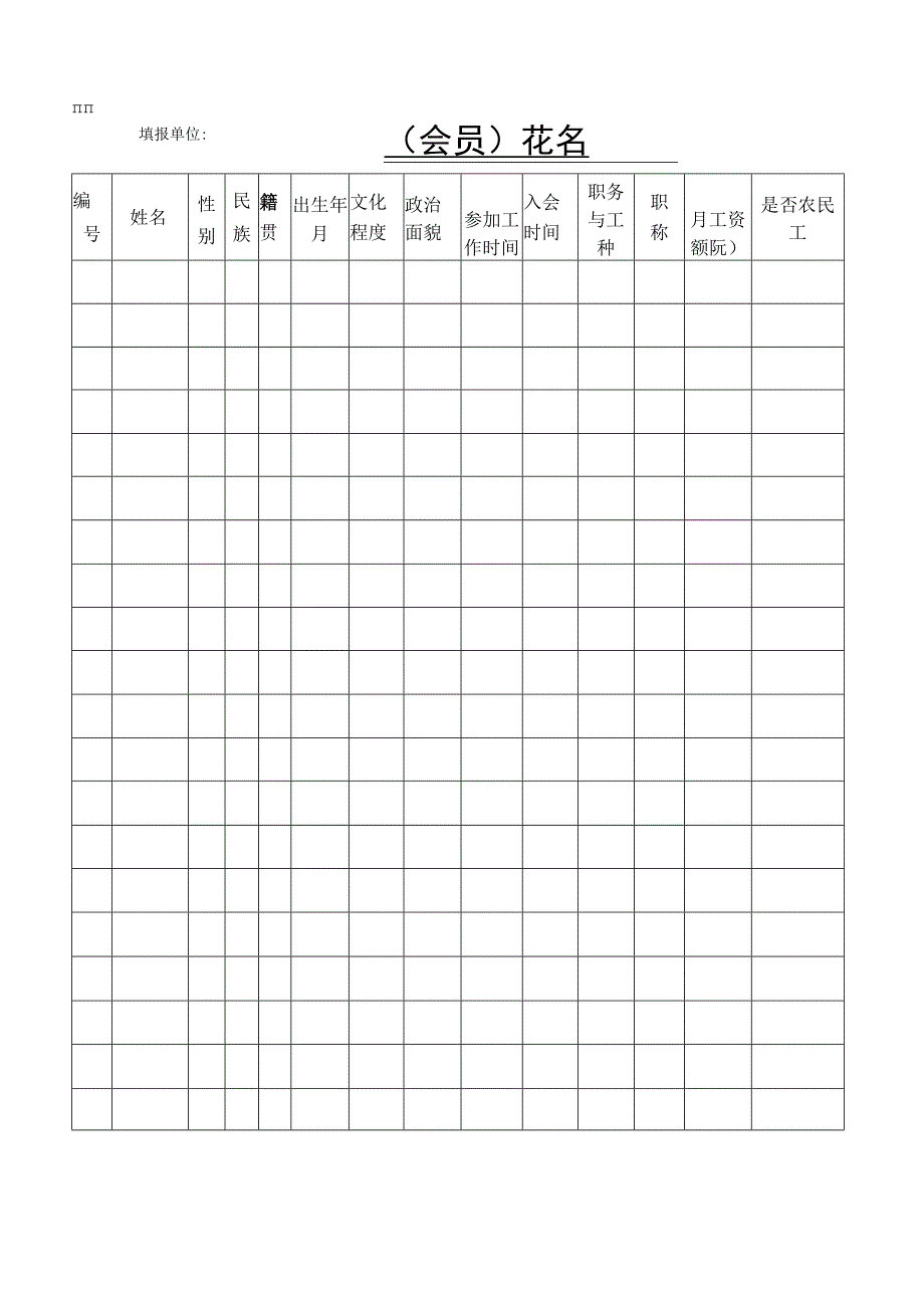 职工会员花名册.docx_第1页