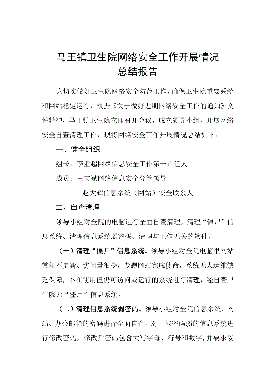 网络安全工作开展情况总结报告.docx_第1页