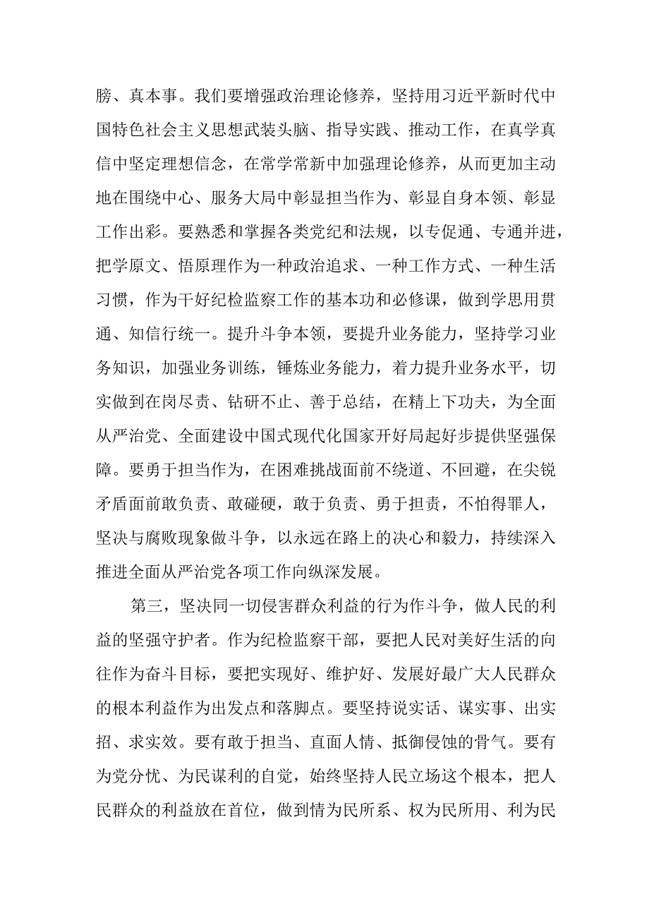 纪检监察干部队伍教育整顿专题学习培训研讨发言范文.docx_第3页