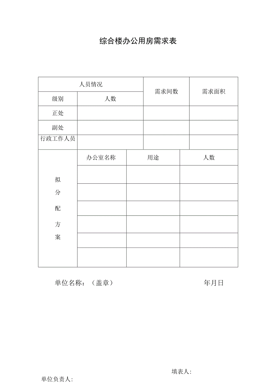 综合楼办公用房需求表.docx_第1页