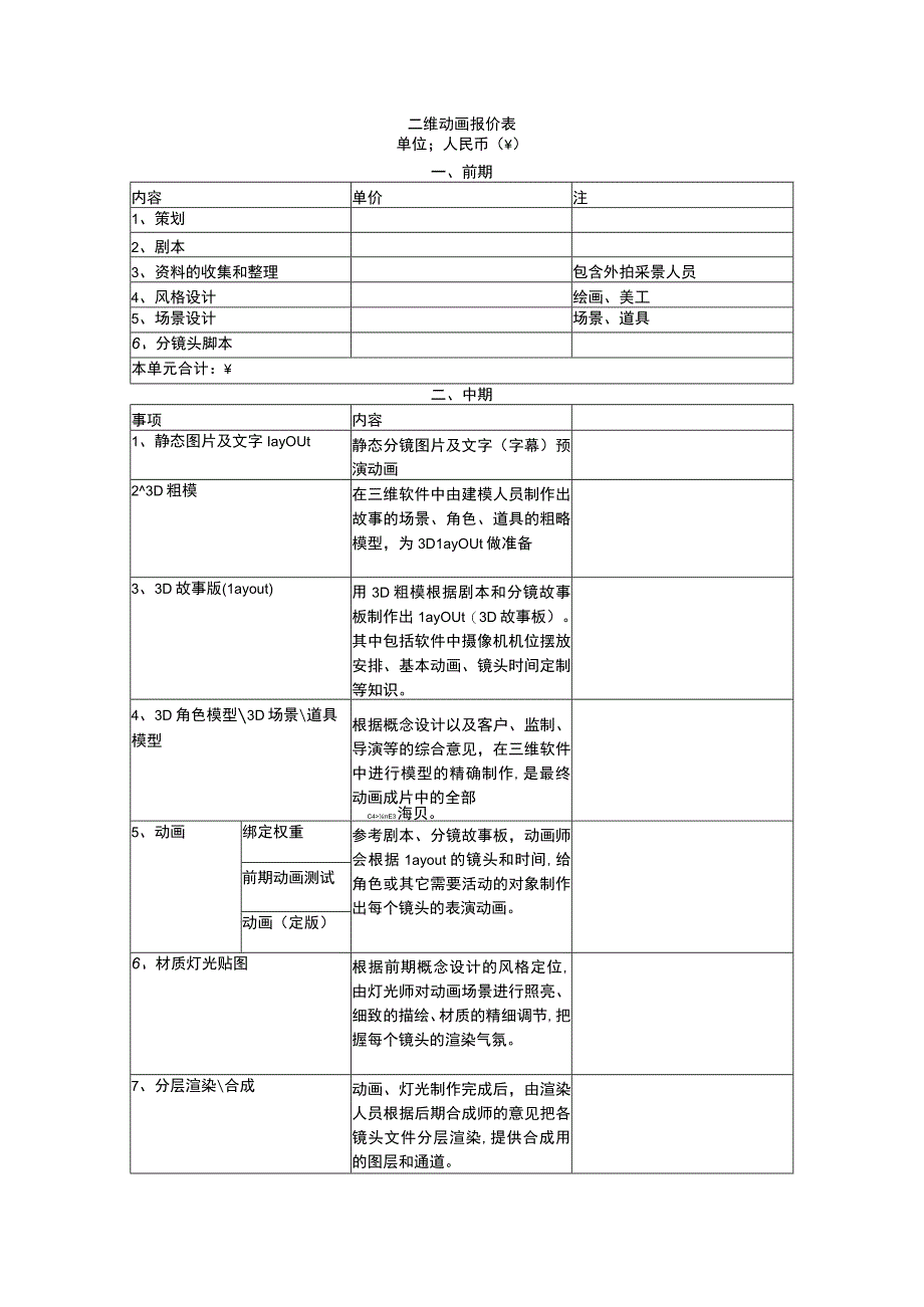 维动画报价单.docx_第1页