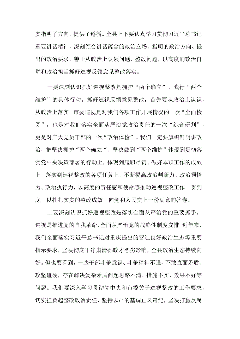 在巡视组反馈意见整改落实工作动员会上的讲话稿与问题工作方案合集.docx_第3页