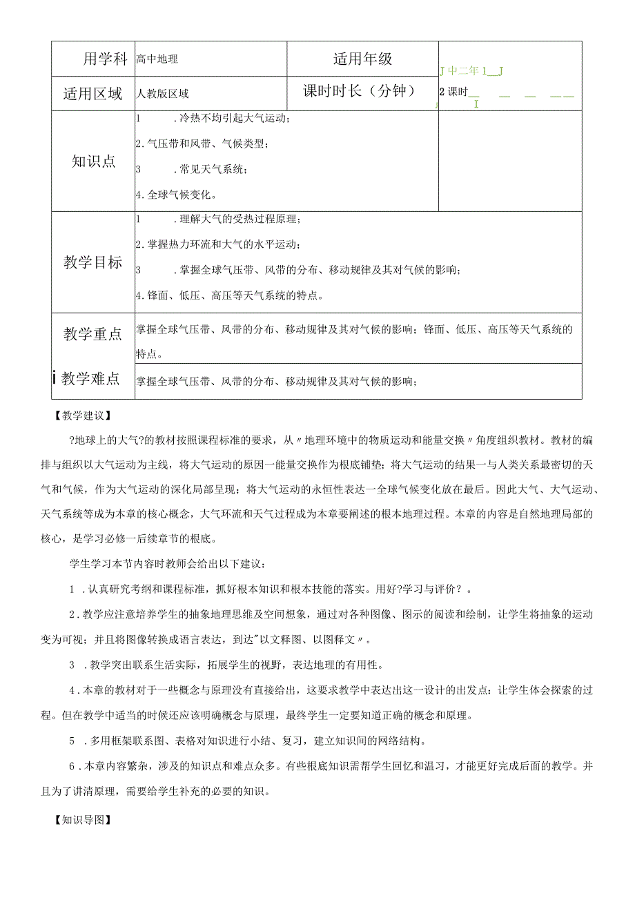 地球上的大气 教案.docx_第1页