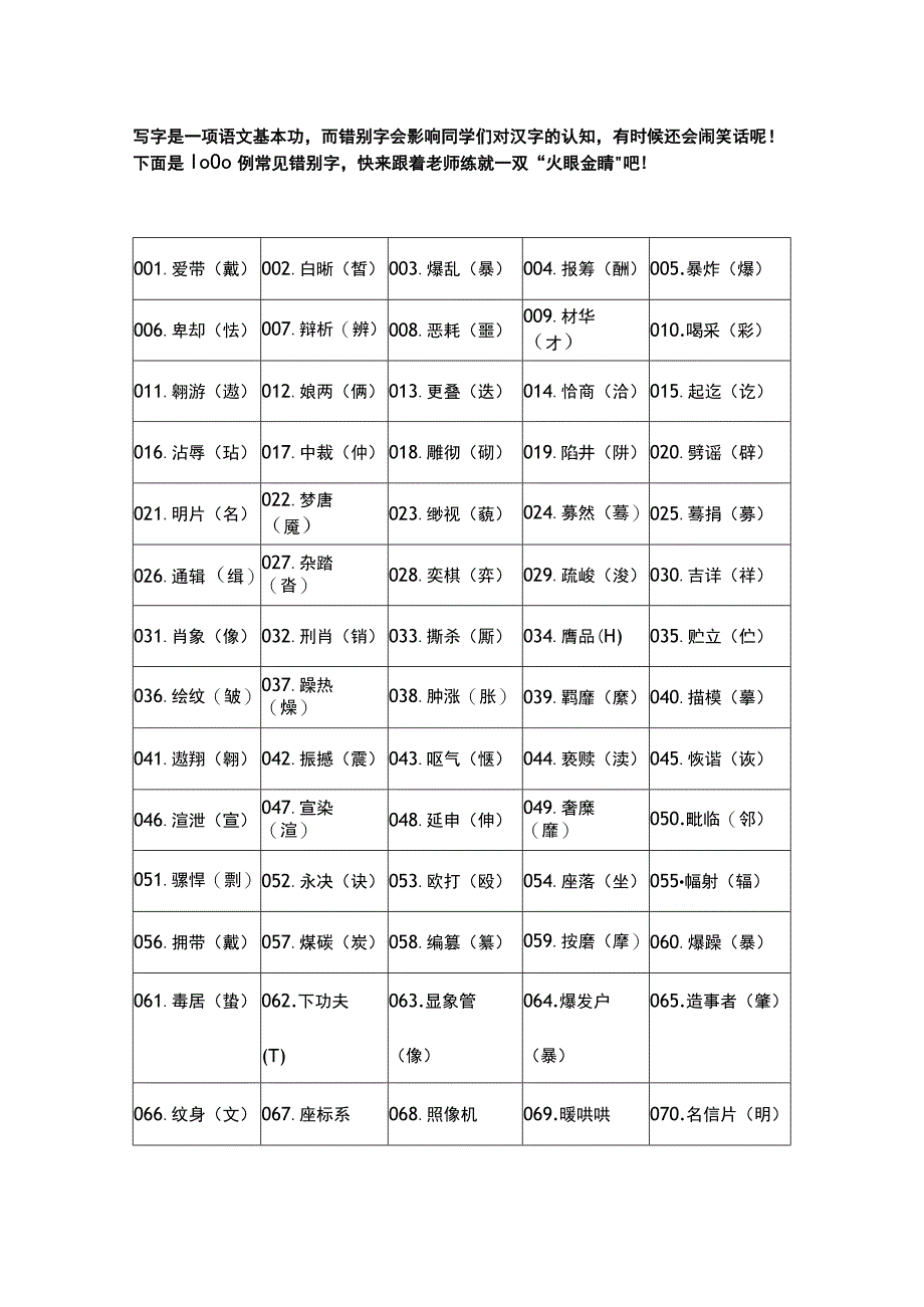 小学常见错别字1000例.docx_第1页