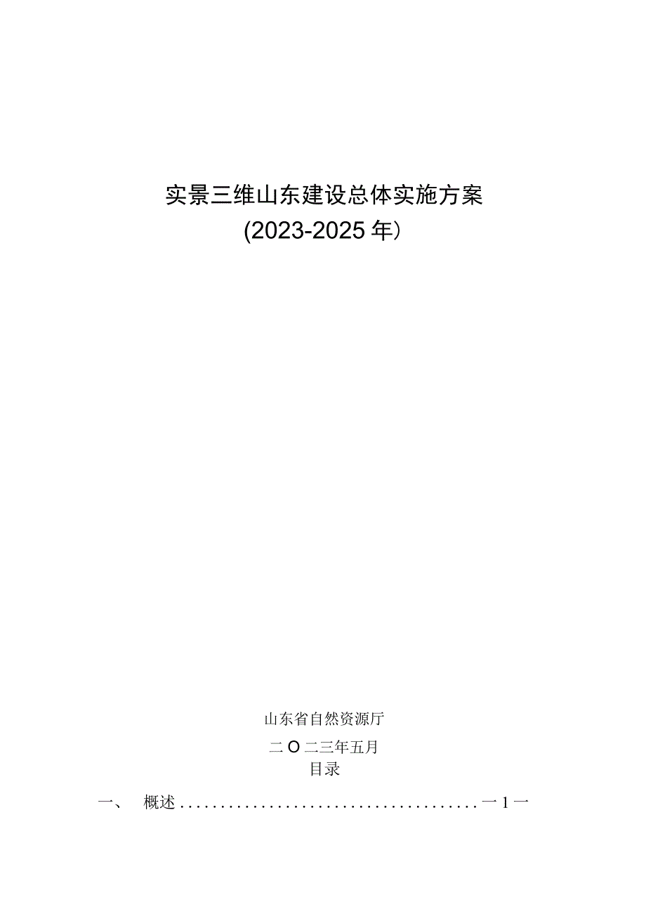 实景三维山东建设总体实施方案20232025年.docx_第1页