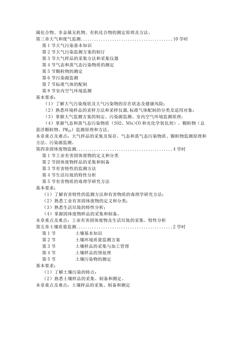 成信工《环境监测》教学大纲.docx_第2页