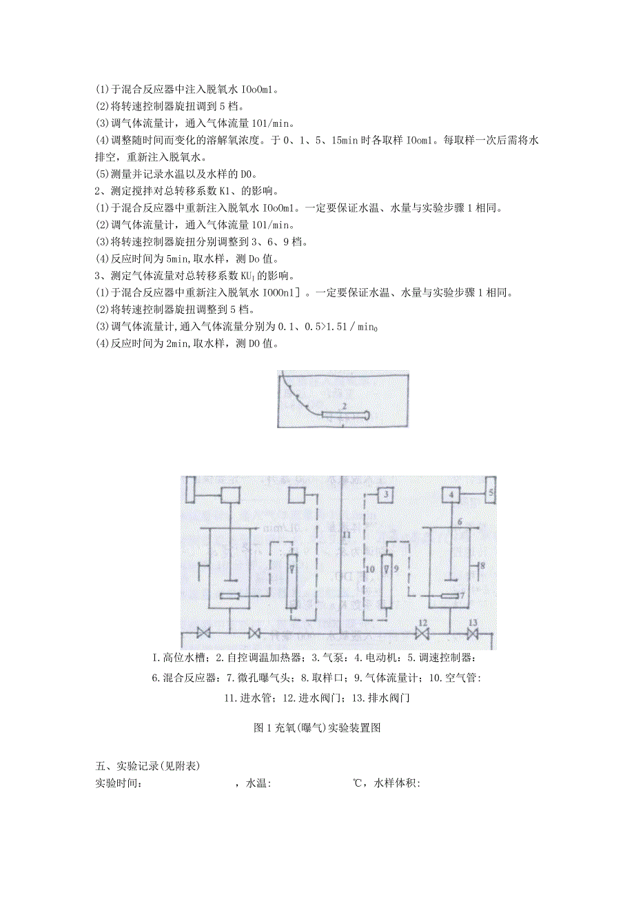 成信工水污染控制工程实验指导03清水充氧曝气实验氧转移系数KLa的测定.docx_第3页