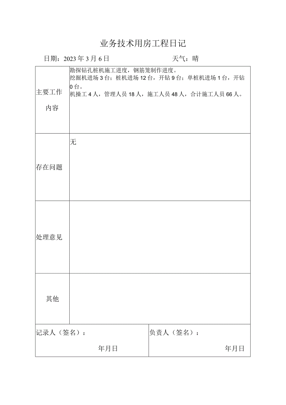 施工资料工程日记16.docx_第1页