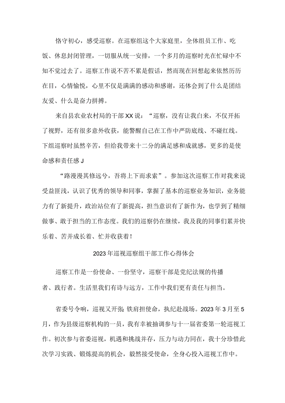 新编2023年区纪检巡察组巡检工作个人心得体会 精编六份.docx_第3页