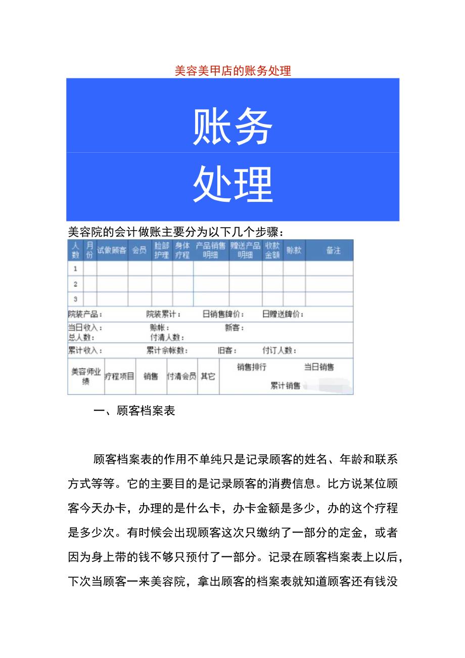 美容美甲店的账务处理.docx_第1页