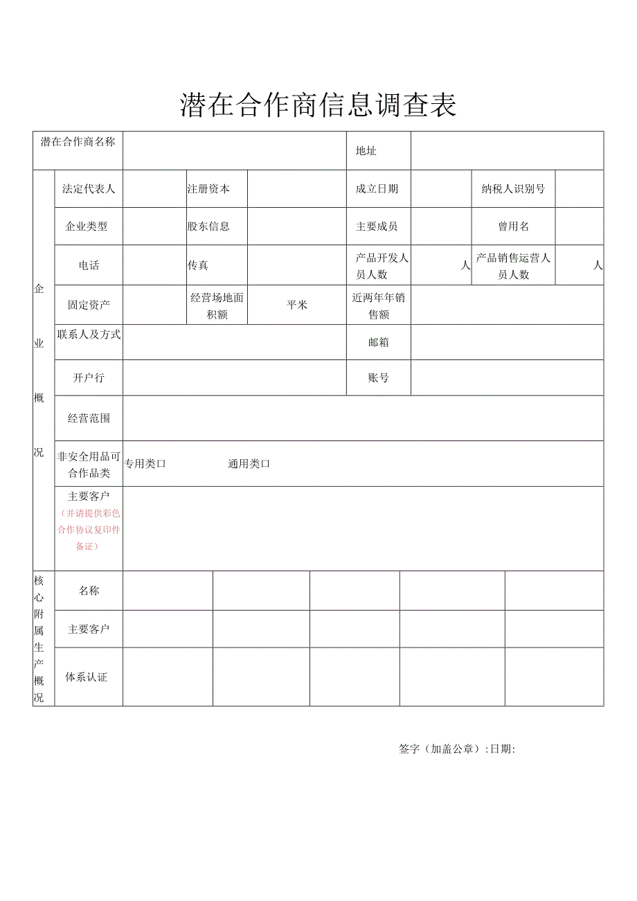 潜在合作商信息调查表.docx_第1页