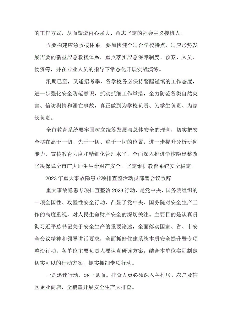 电力行业2023年重大事故隐患专项排查整治动员部署会议致辞 合辑六篇.docx_第3页