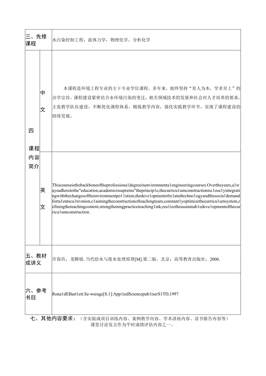 武理工水污染控制原理课程教学大纲.docx_第2页