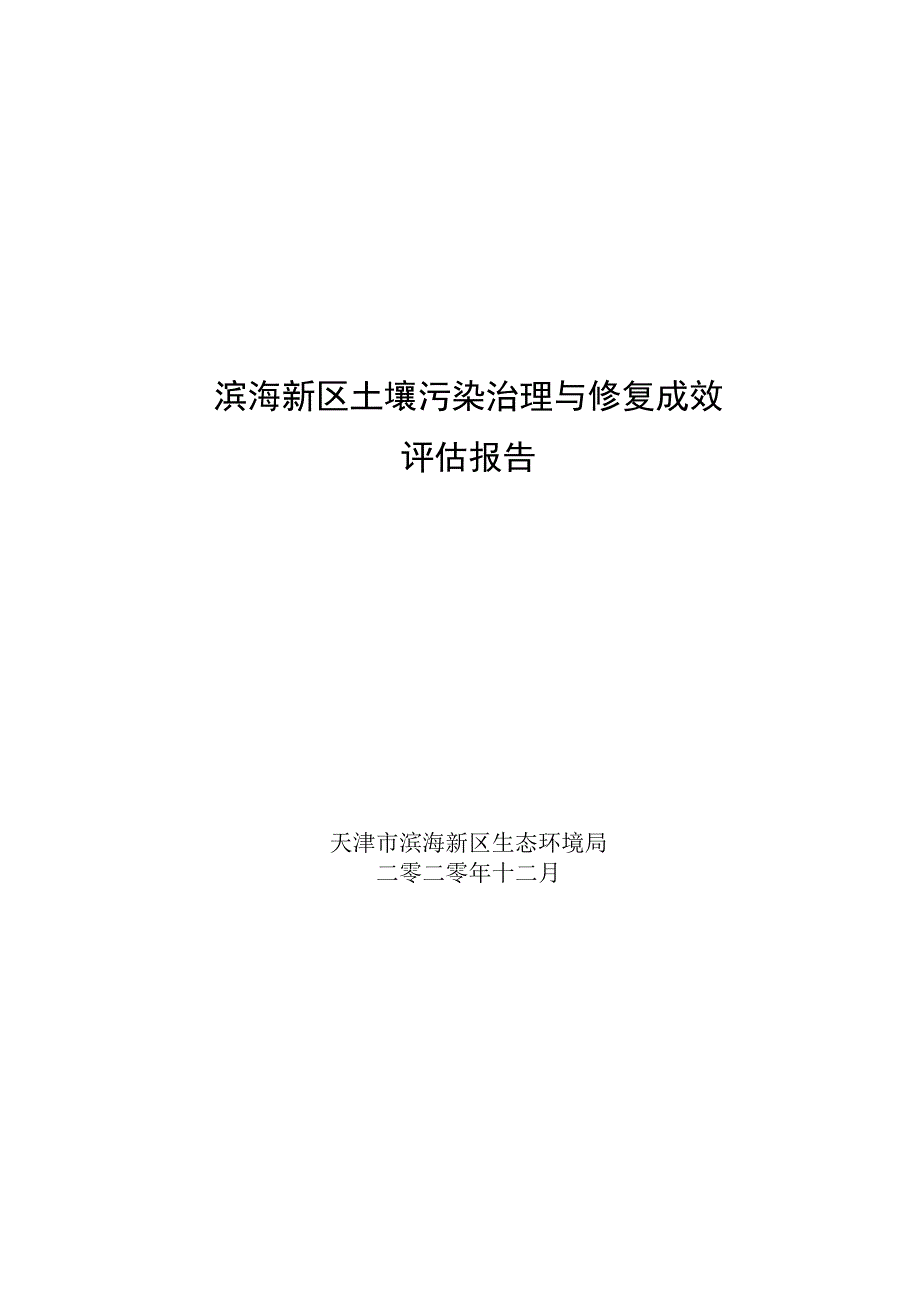 滨海新区土壤污染治理与修复成效评估报告.docx_第1页