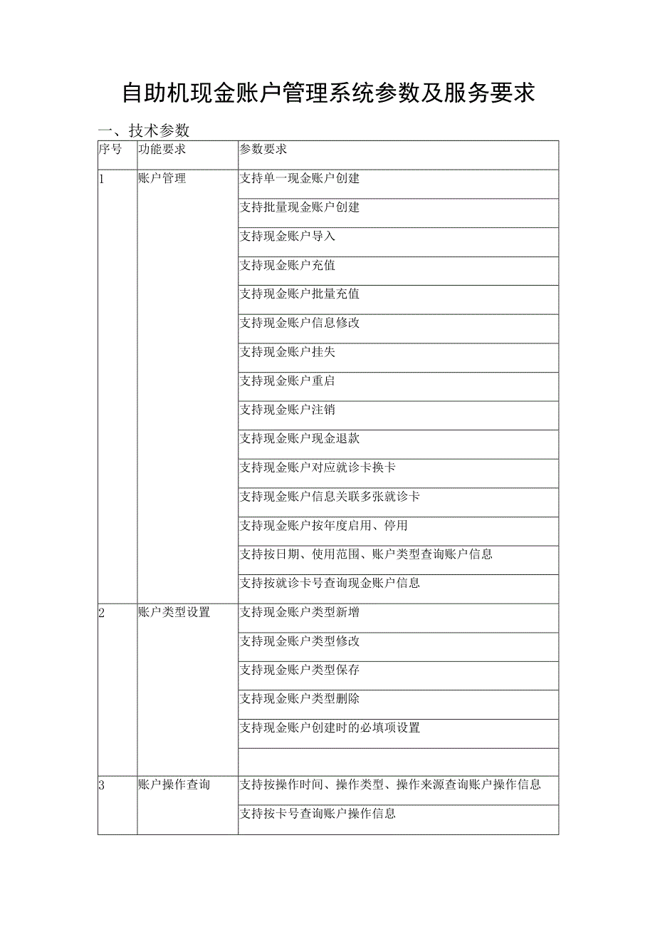 自助机现金账户管理系统参数及服务要求.docx_第1页