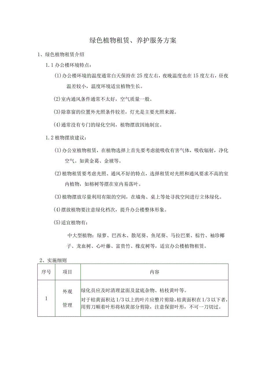 绿色植物租赁养护服务方案.docx_第1页