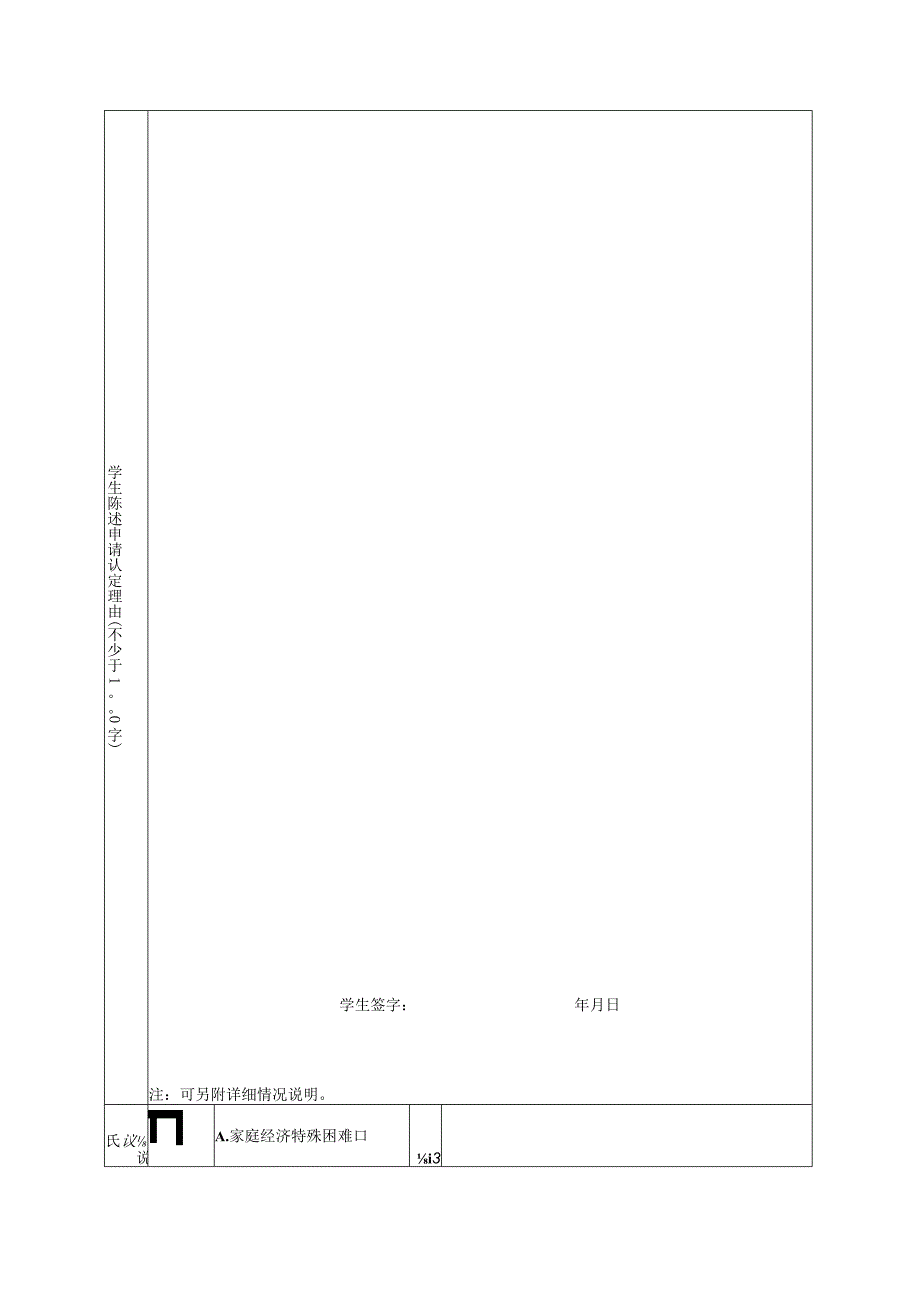 湖北经济学院法商学院家庭经济困难学生资助申请认定表.docx_第3页