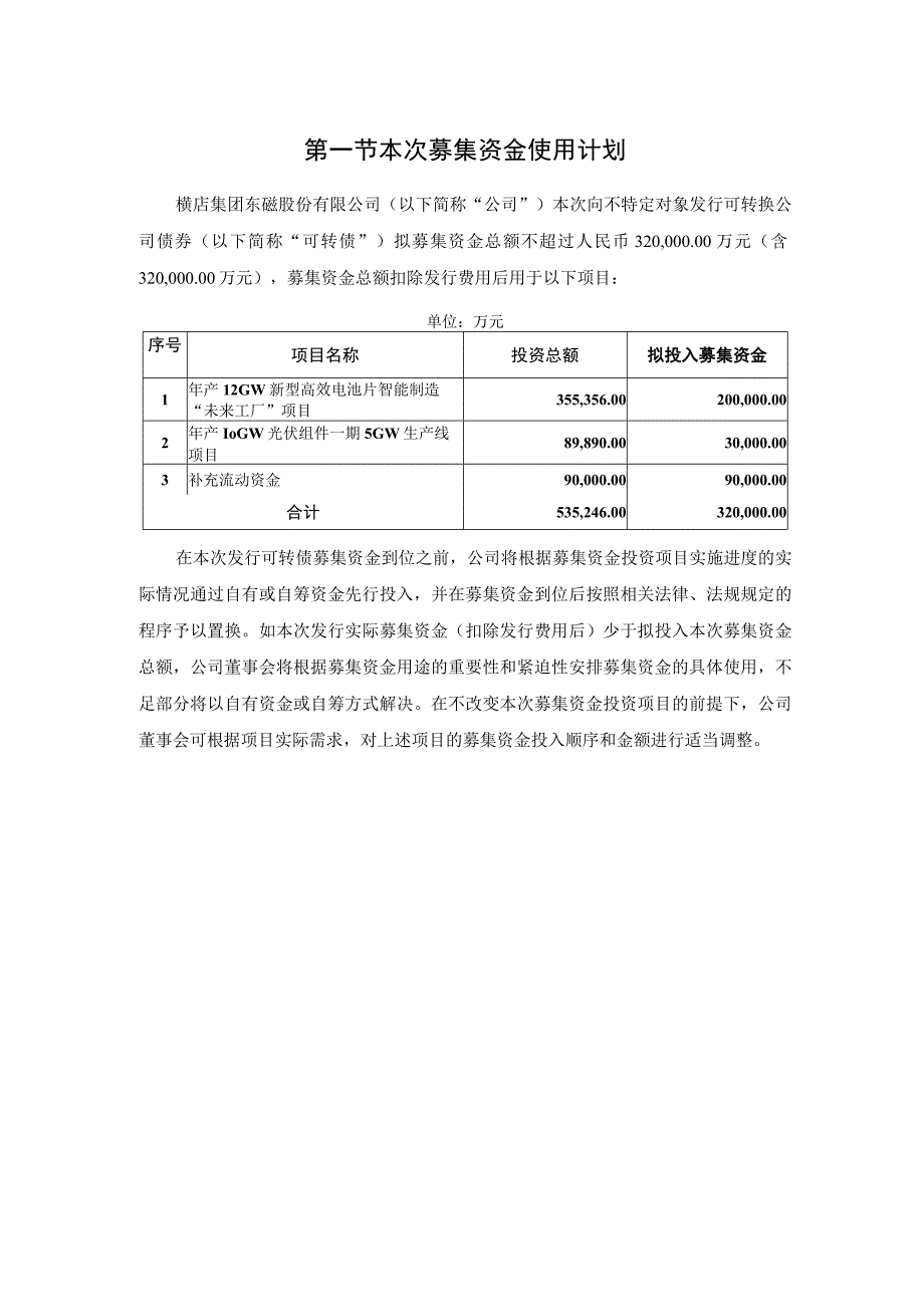 横店东磁：向不特定对象发行可转换公司债券募集资金使用可行性分析报告.docx_第3页